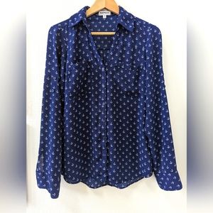 Express Portofino Navy Anchor shirt, small